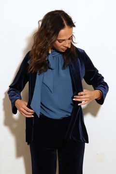Cul Sac Velvet open blazer