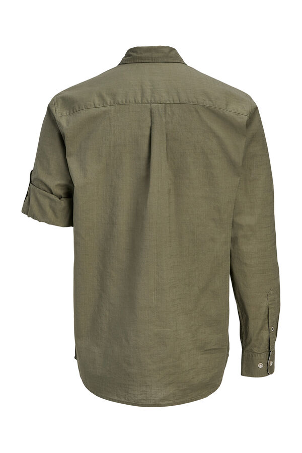 Jack & Jones Camisa manga comprida em algod&atilde;o cru