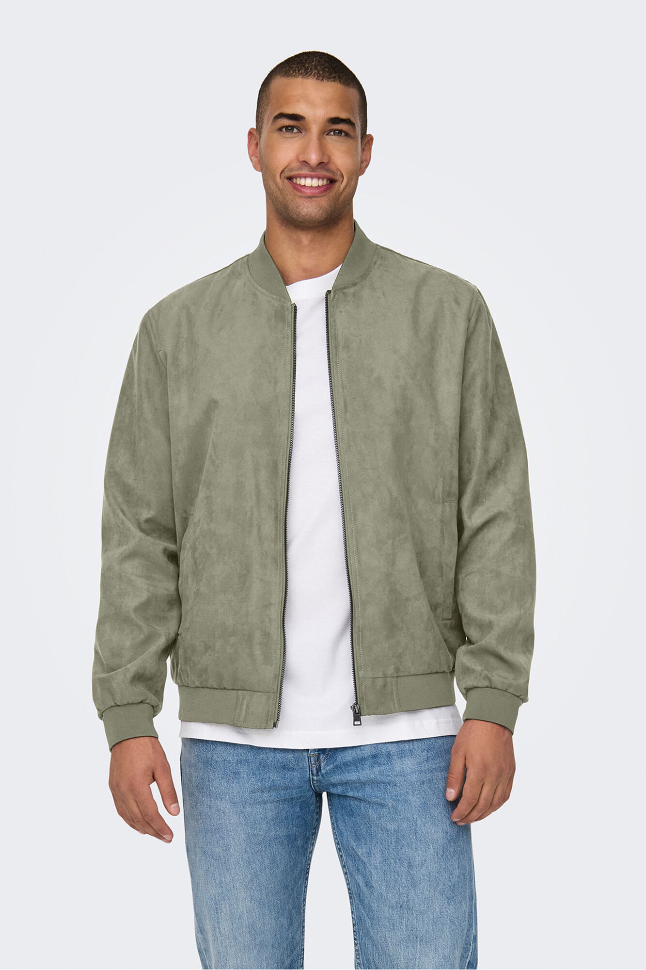 Only & Sons Chaqueta bomber antelina
