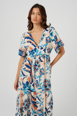 Vestido largo estampado