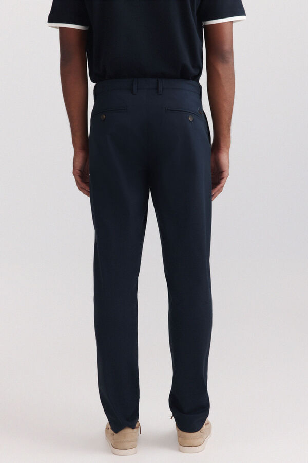 Springfield Bicolour structure comfort fit chinos blue
