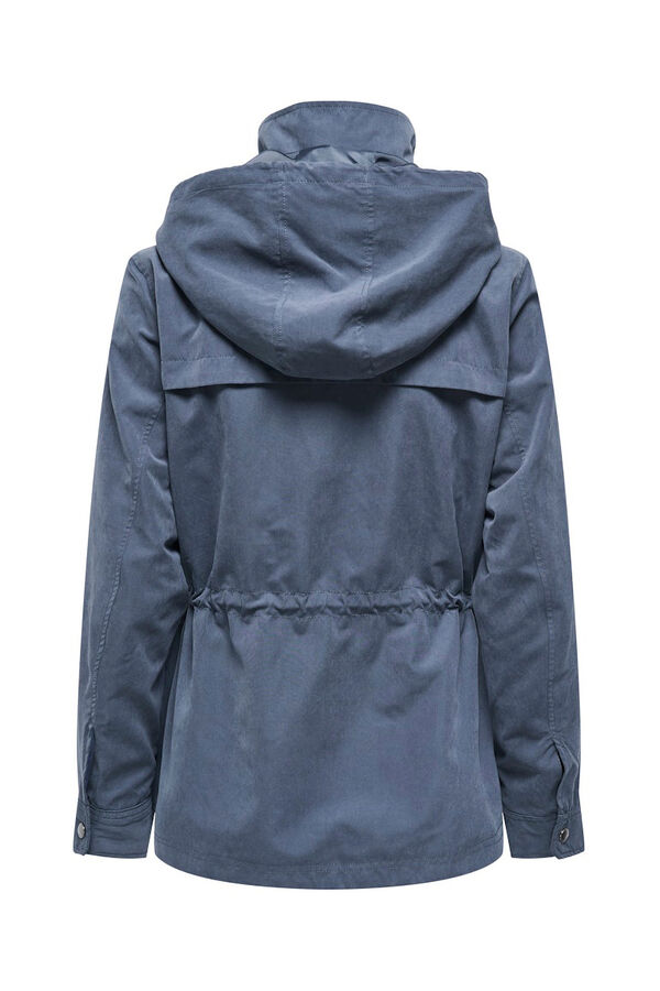 Only Short hooded parka blue