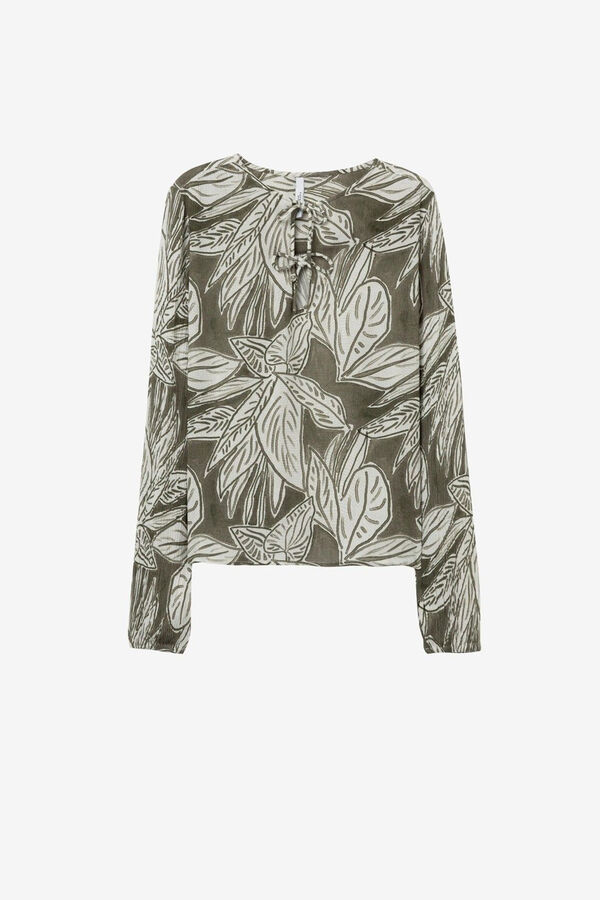 Springfield Wrinkled effect blouse green
