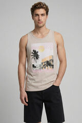 JJ REBEL Printed vest top grey