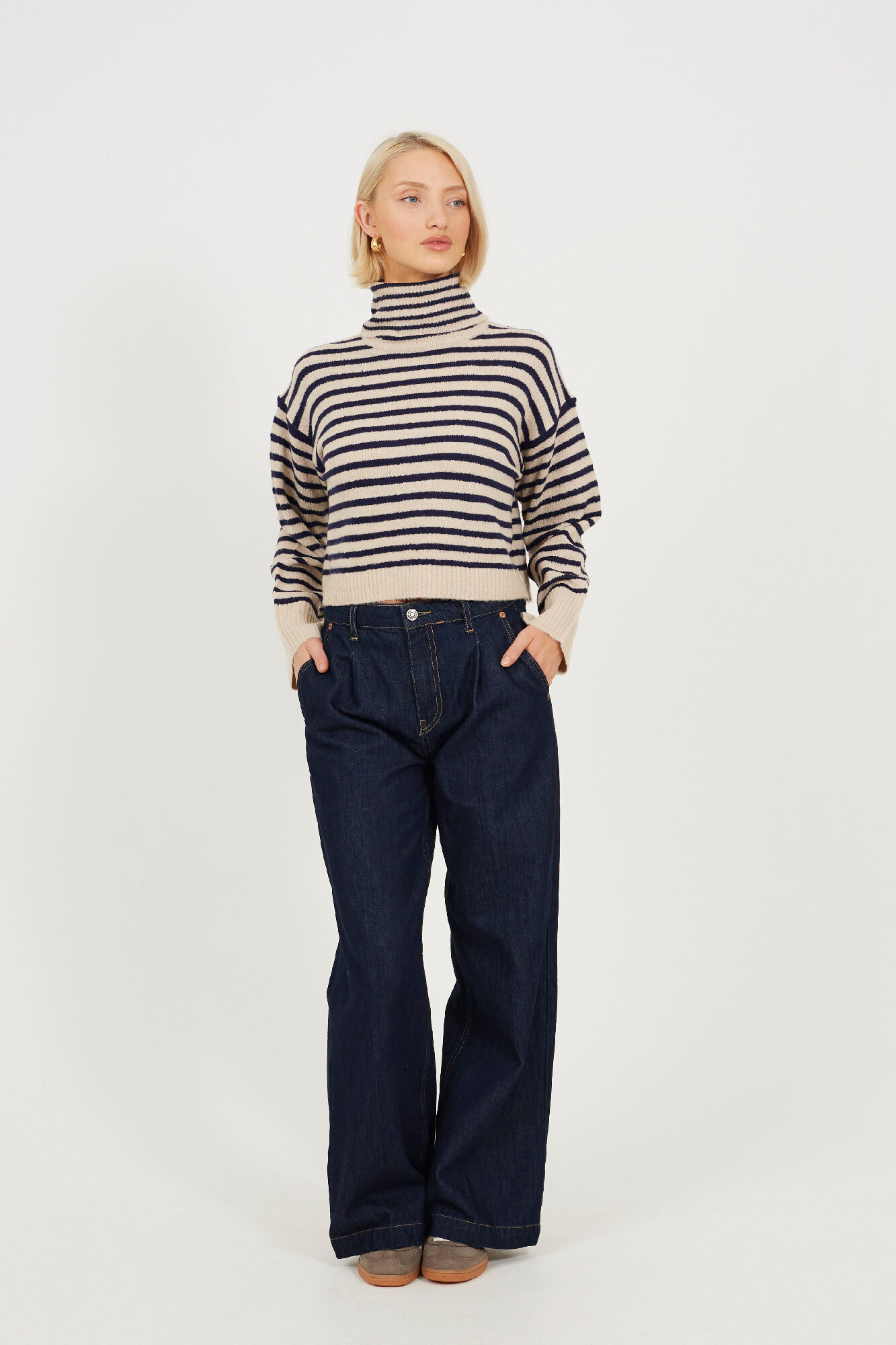 Brave Soul Jersey de punto a rayas