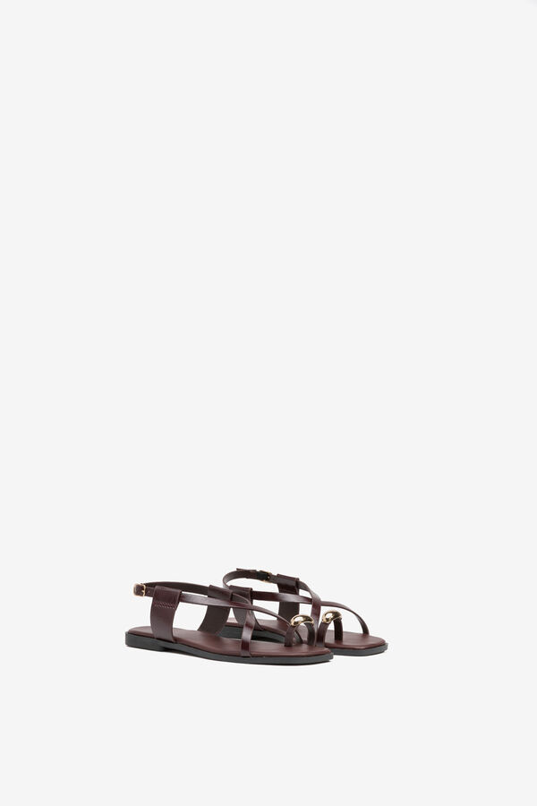 Tiffosi crisscross straps sandal red