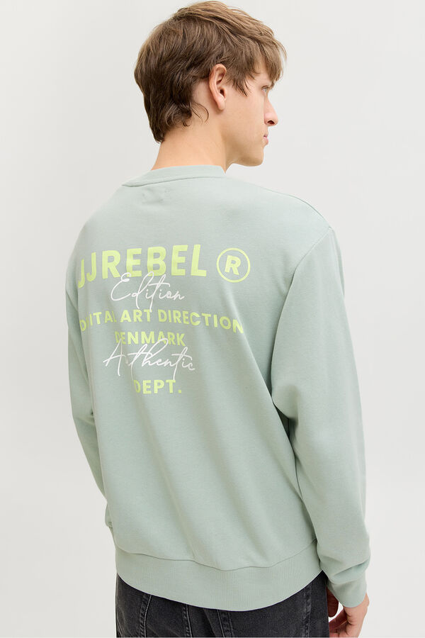 JJ REBEL Sudadera holgada backprint turquesa