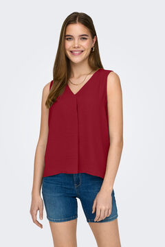JDY Sleeveless front pleat blouse