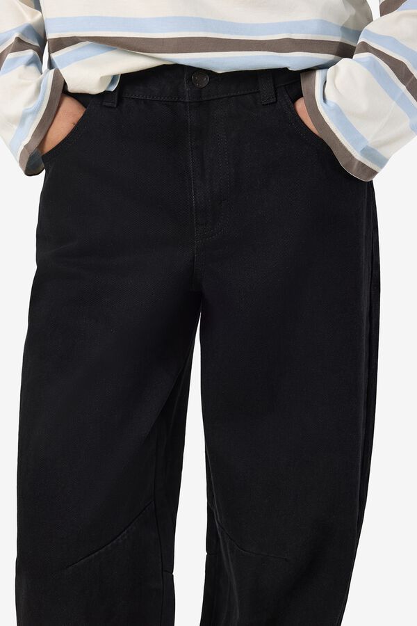 Noisy May Pantal&oacute;n vaquero barrel negro