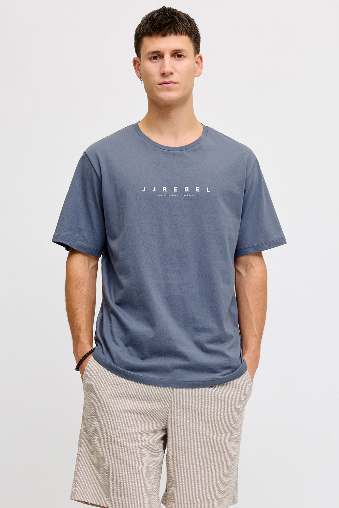 JJ REBEL Camiseta b&aacute;sica de manga curta com logo