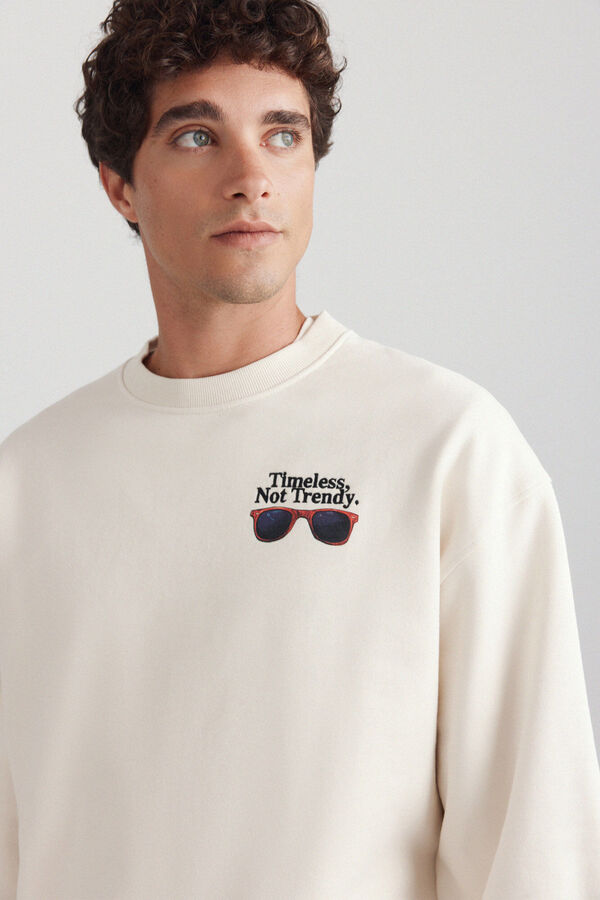 Springfield Bear timeless sweatshirt white