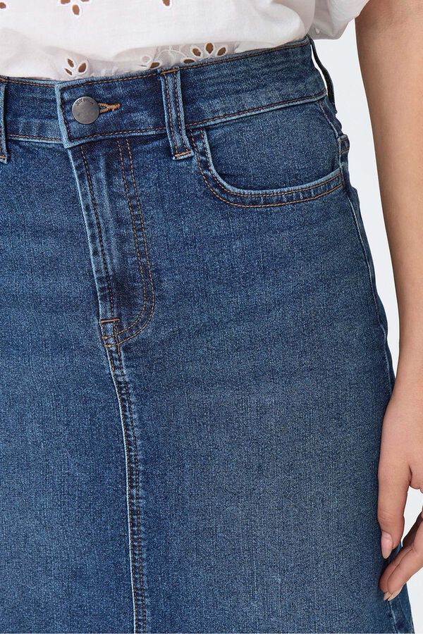 JDY Falda corta vaquera azul