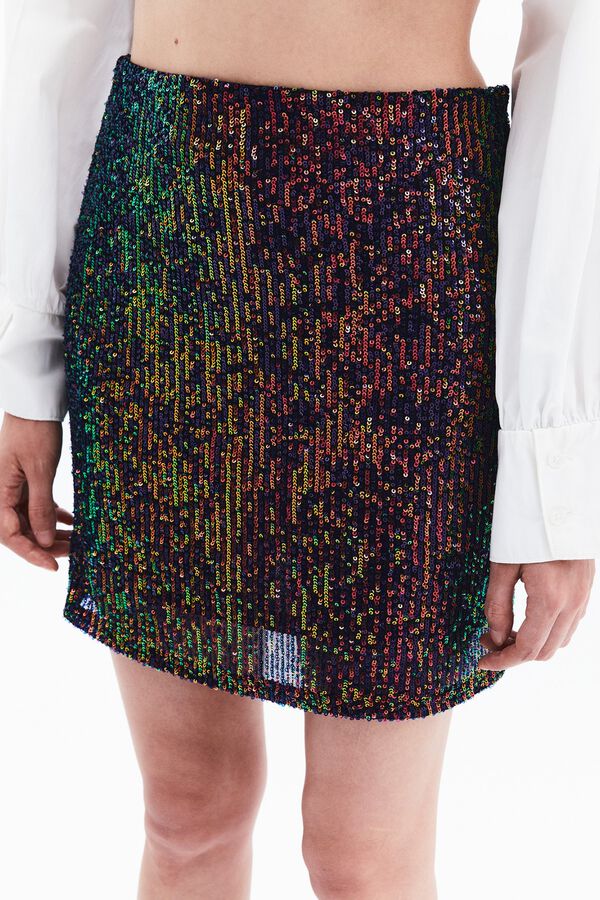 Oxxo Sequin mini skirt black