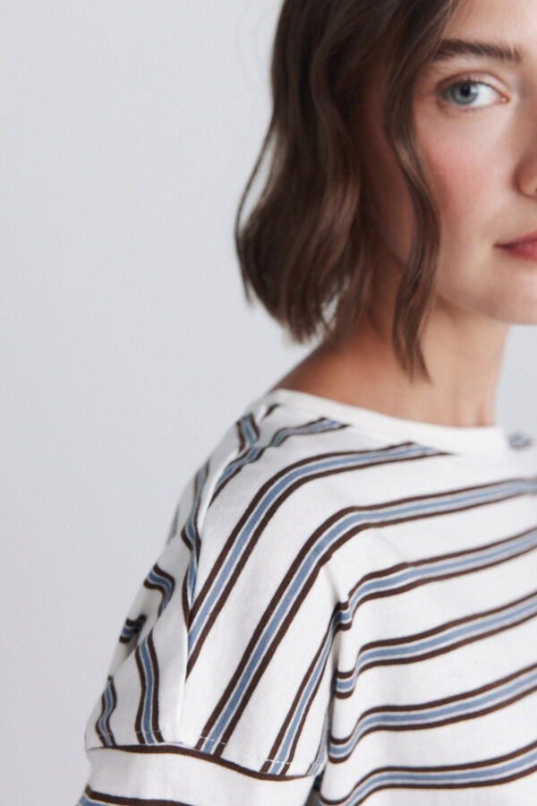 Springfield Striped T-shirt beige