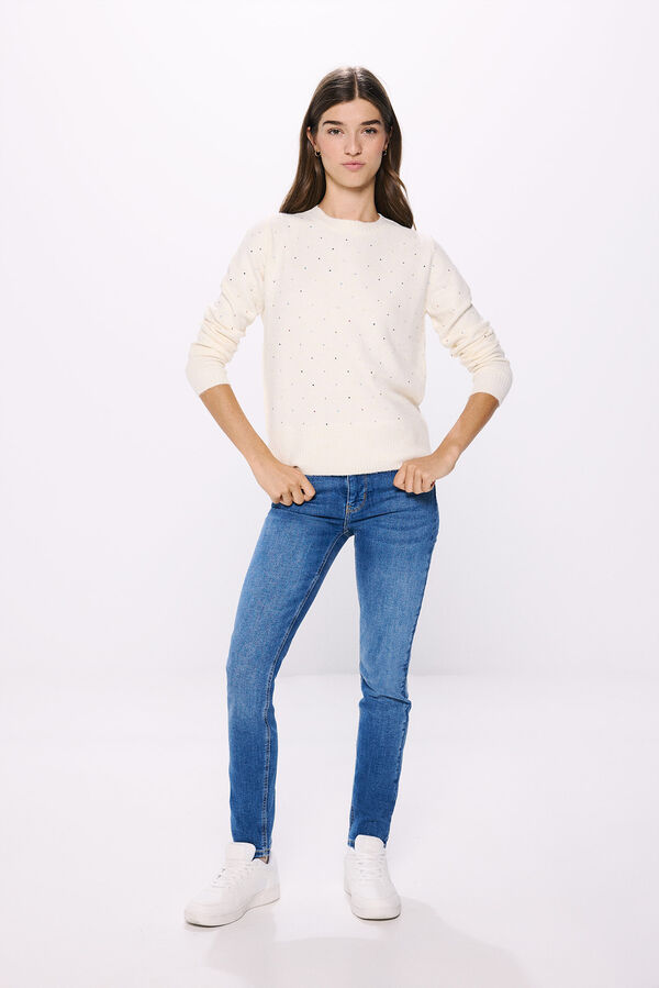 Springfield Crystal studded sweater navy mix