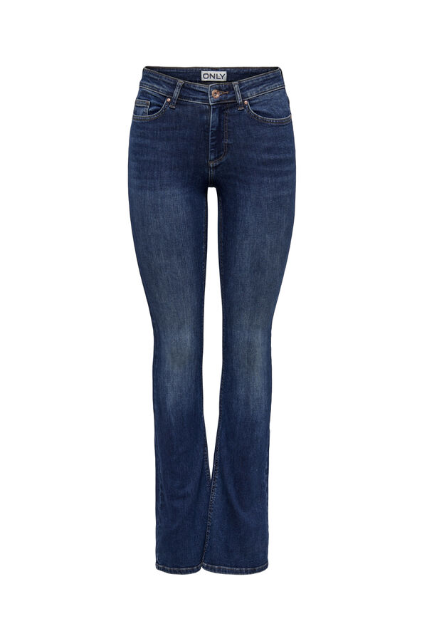 Springfield Mid-rise flare jeans bluish