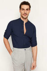 Trendyol Mandarin collar shirt blue