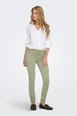 Only Cargo slim fit trousers green