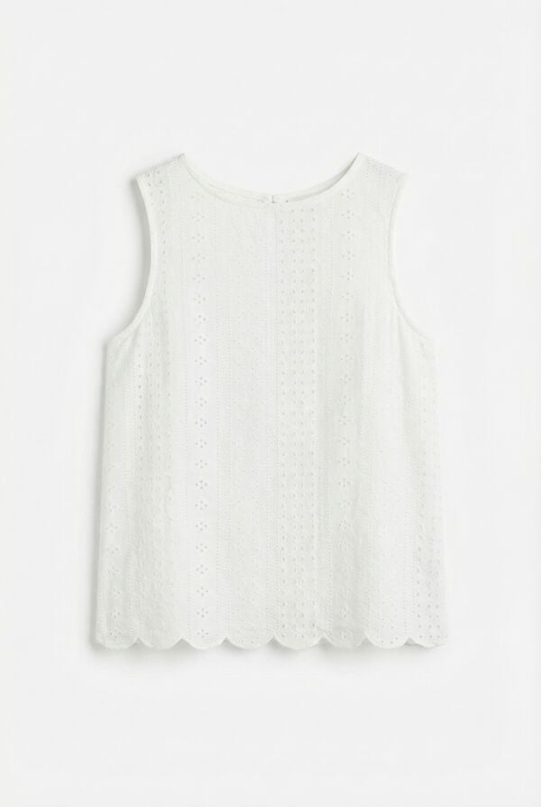 Springfield T-shirt al&ccedil;as em crochet bege