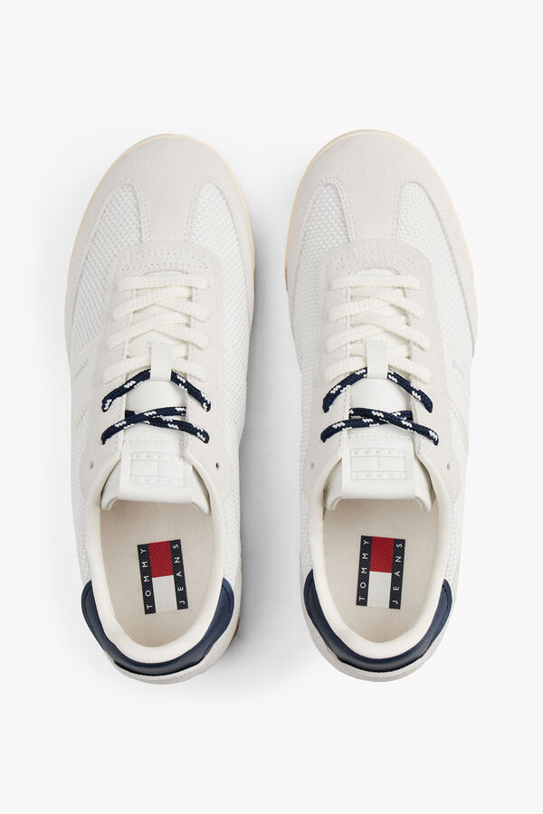 Tommy Jeans White Tommy Jeans sneaker with blue and red details bleu