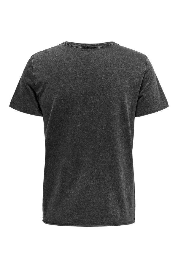 Springfield T-Shirt mit Zeichnung auf der Vorderseite schwarz