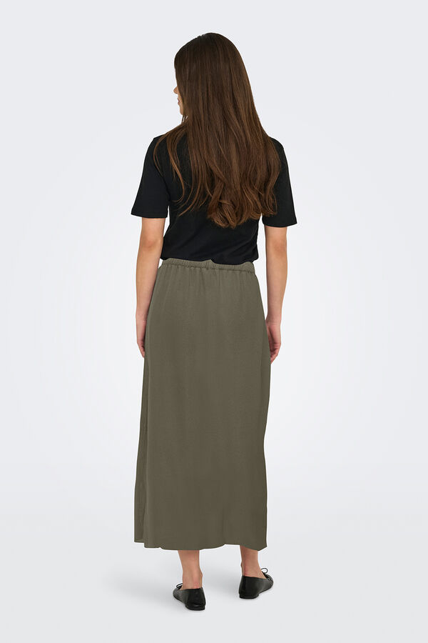 Only Midi button-front skirt printed