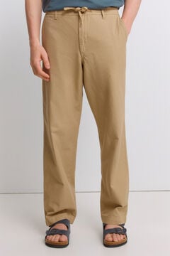 Springfield Linen straight fit trousers