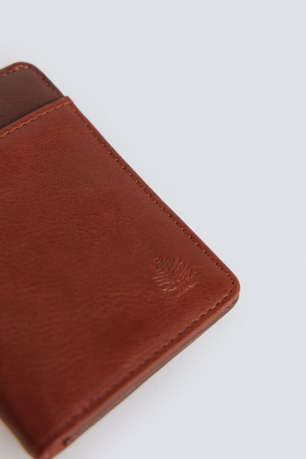 Springfield Two-tone faux leather wallet mink