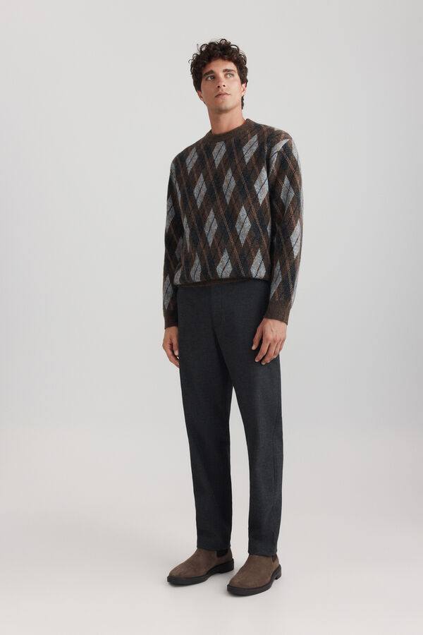 Springfield Comfort fit structure trousers grey