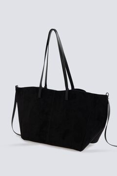 Springfield Faux suede shopper bag