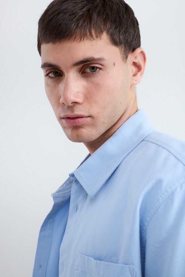 Balmohk Camisa manga corta lisa azul