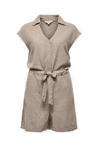 Only Kurzer Leinen-Jumpsuit