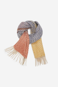 Springfield Blurred zigzag coloured scarf  pink
