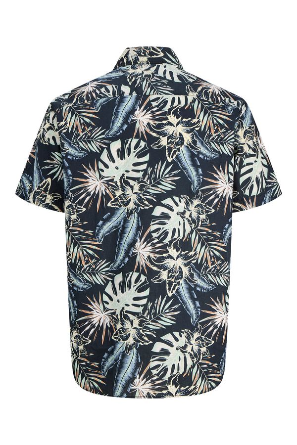 Jack & Jones PLUS Camisa resort estampado tropical negro