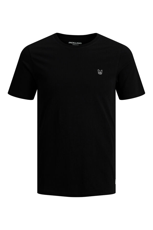 Jack & Jones Cotton slim fit icon logo T-shirt black