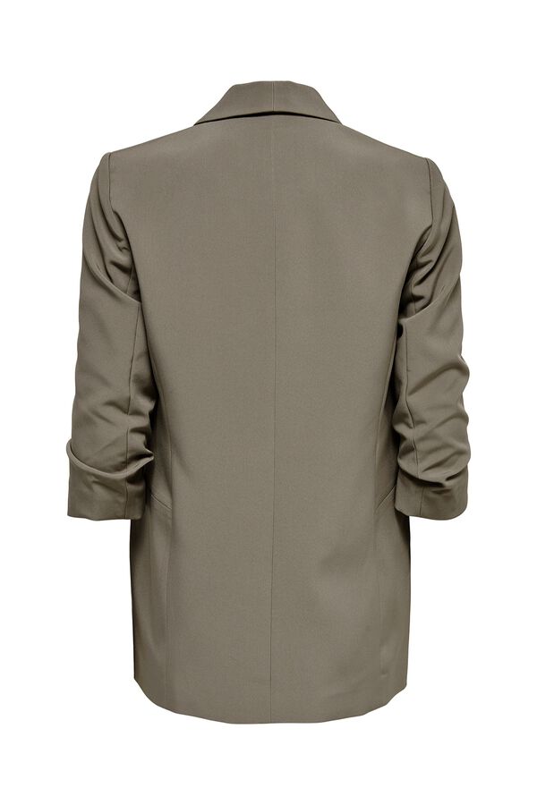 Only Open rolled-up sleeve blazer grey
