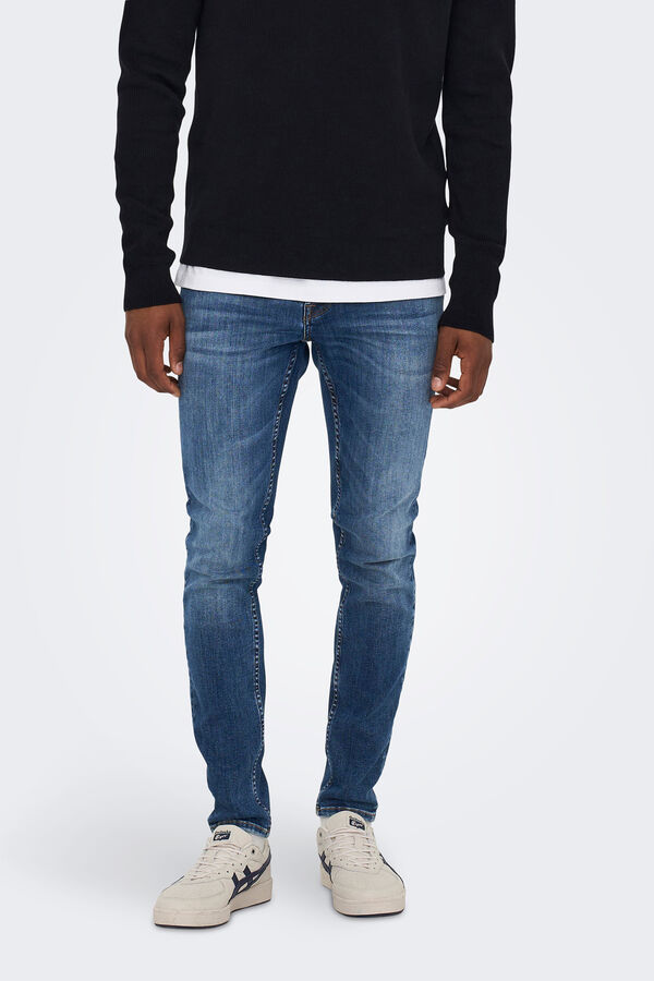 Only & Sons Cal&ccedil;a jeans masculina skinny fit. Blau