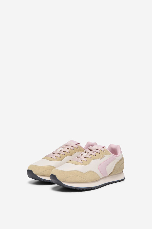 Only Contrast low-top sneaker marron