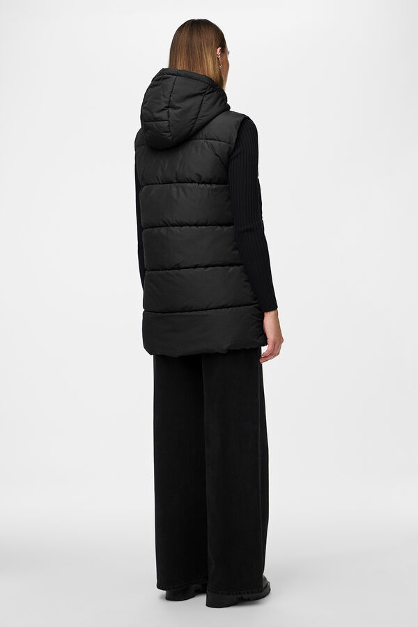 Pieces Quilted gilet black