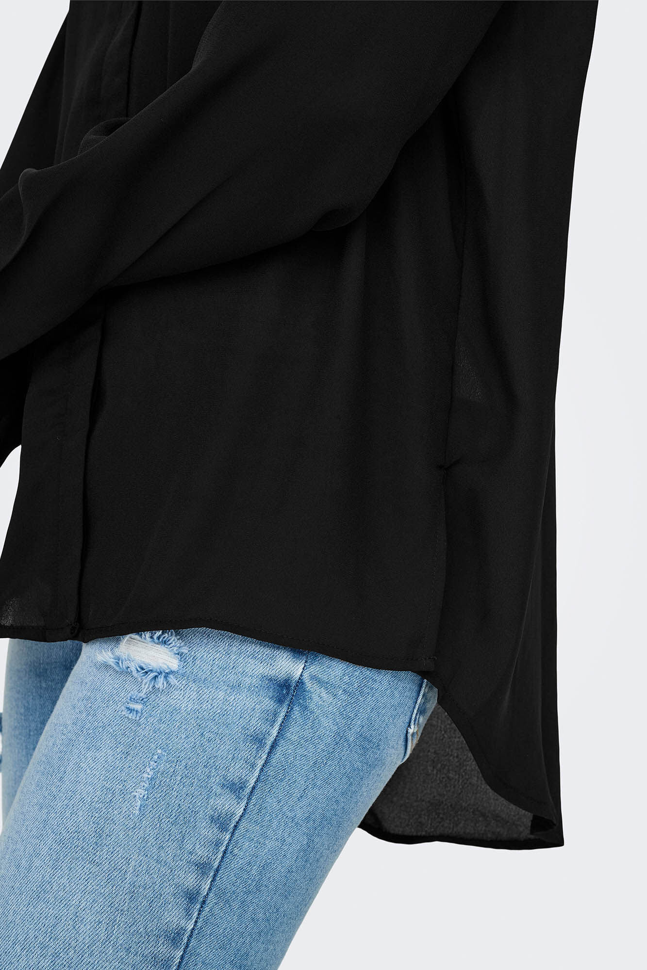 black long sleeve flowy top
