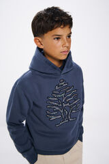 Springfield Sudadera Arbol niño azul medio