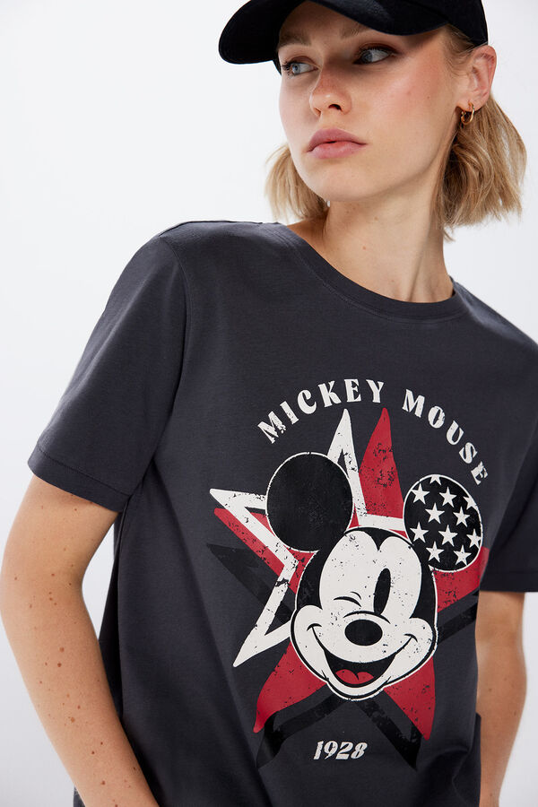 Springfield T-shirt "Mickey Mouse" USA cinza claro