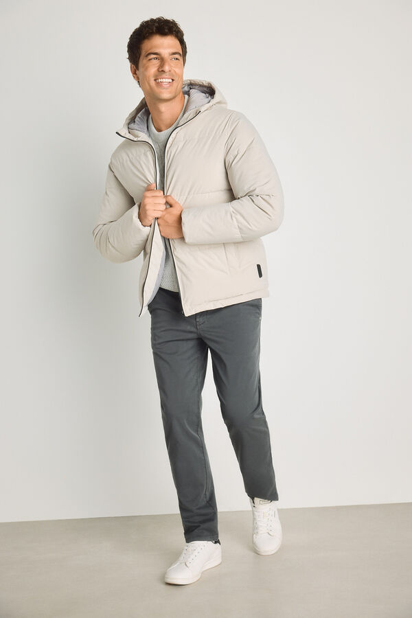 Jack & Jones Puffer jacket with hood grey