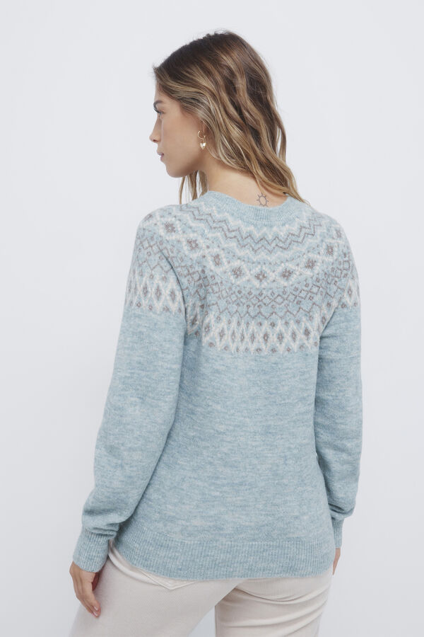 Springfield Jacquard border jumper green