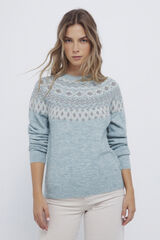 Springfield Jacquard border jumper green