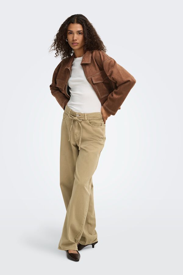 Only Vegan suede jacket brown