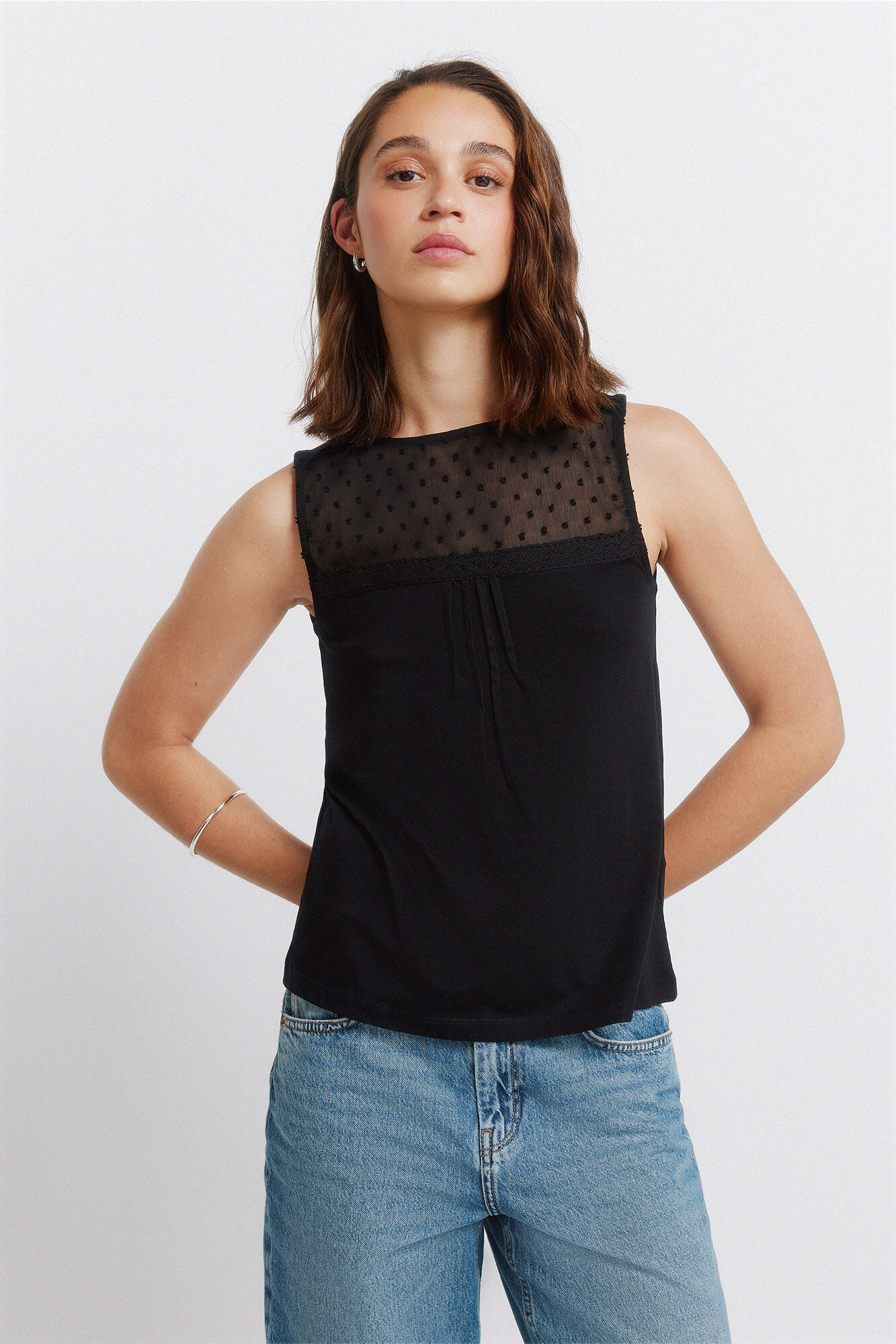 Springfield Plumetis vest top