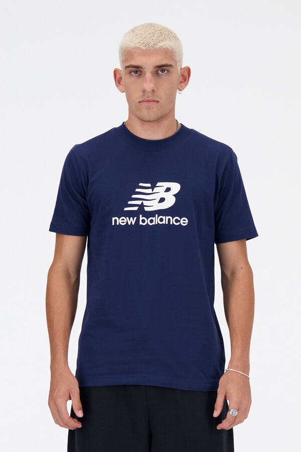New Balance Camiseta com logotipo Sport Essentials azul