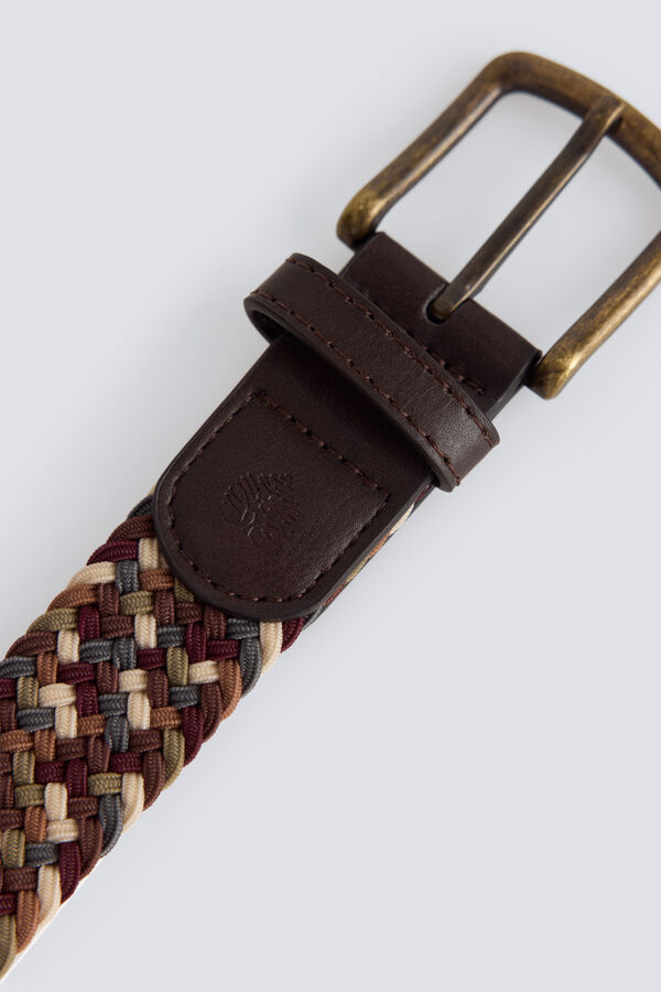 Springfield Multicoloured braided belt printed