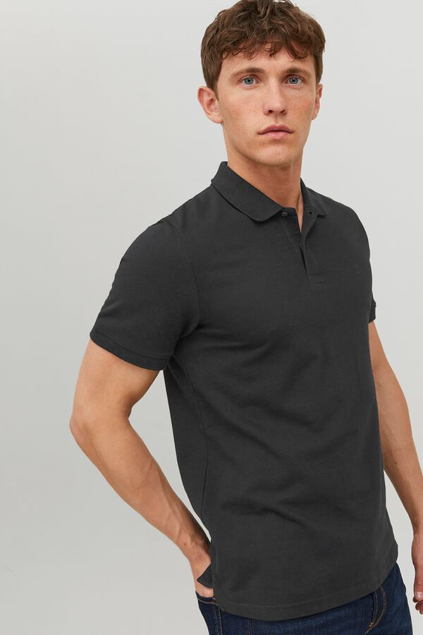 Jack & Jones Piqu&eacute; slim fit polo shirt black